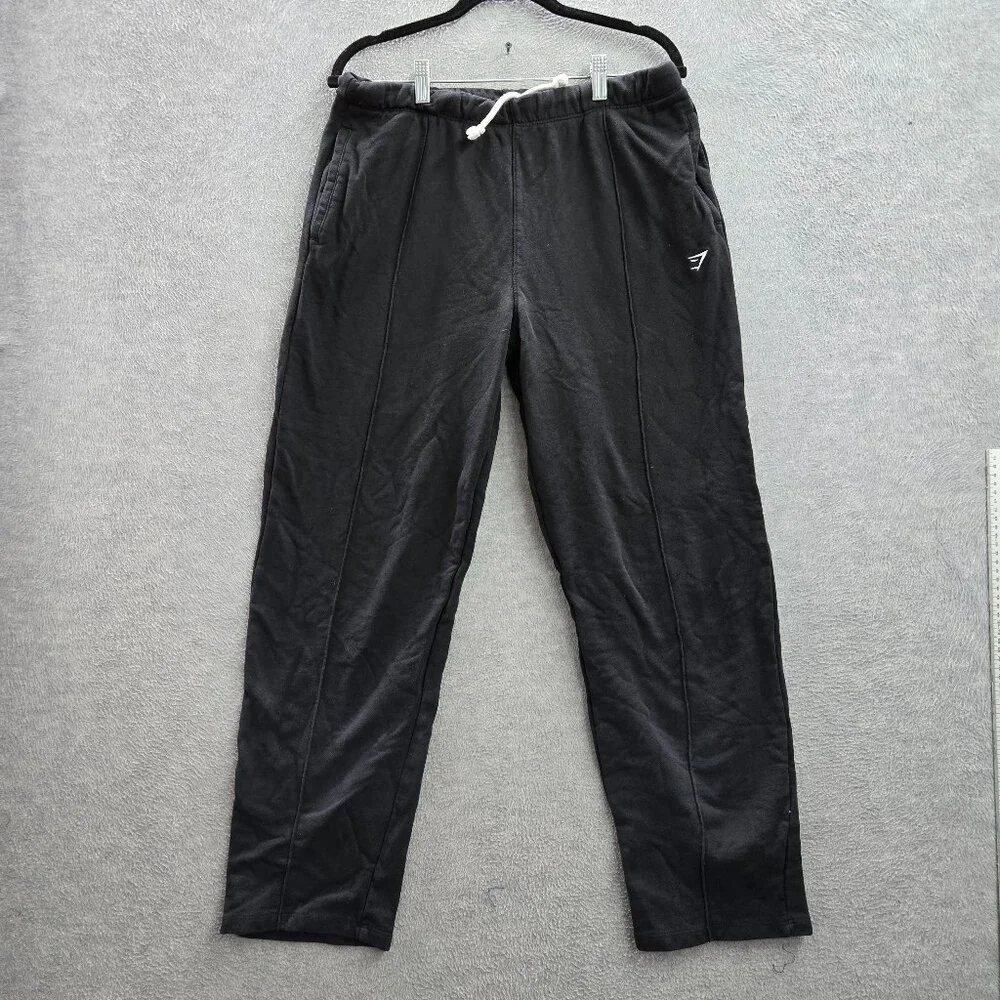 Gymshark Women Activewear‎ Pants L Black Lifting Straight Leg Joggers 28
